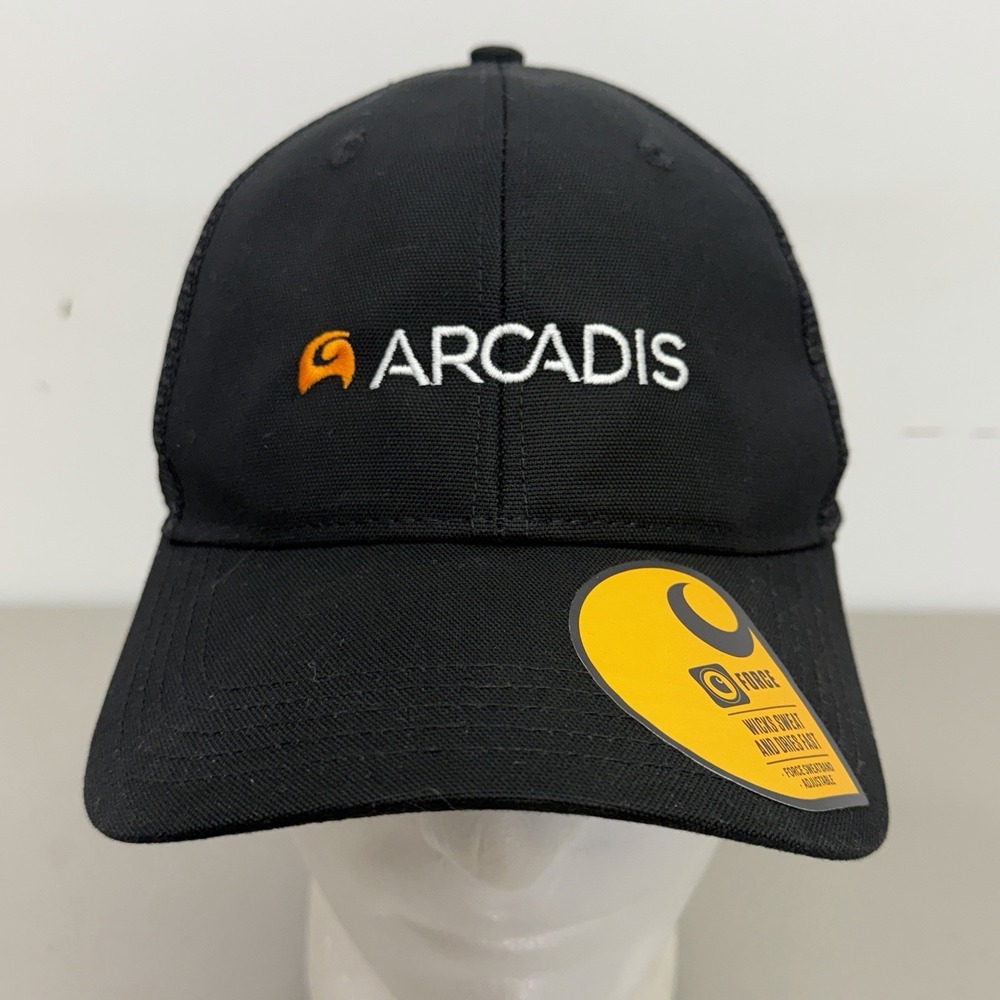 New Carhartt Arcadis Logo G Force 103056 Black Snapback Hat Mesh Back Cap NWT